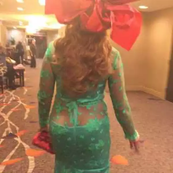Actress Regina Askia Flaunts Bare Butt In See-through Gown At Nollywood Event in New York
